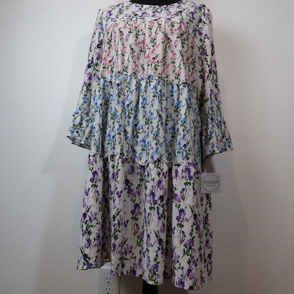 Violet Weekend Floral Cottagecore Dress XL - Picture 1 of 8